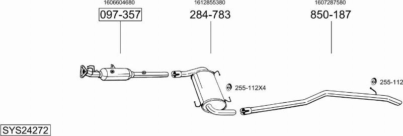 Bosal SYS24272 - Система выпуска ОГ autosila-amz.com