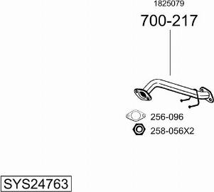 Bosal SYS24763 - Система выпуска ОГ autosila-amz.com