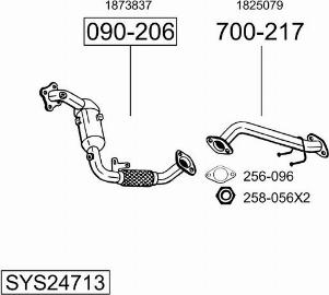 Bosal SYS24713 - Система выпуска ОГ autosila-amz.com