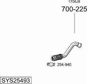 Bosal SYS25493 - Система выпуска ОГ autosila-amz.com