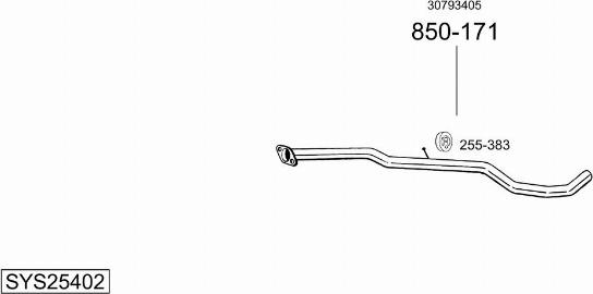 Bosal SYS25402 - Система выпуска ОГ autosila-amz.com