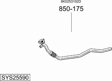 Bosal SYS25590 - Система выпуска ОГ autosila-amz.com