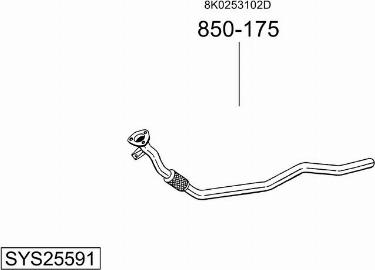 Bosal SYS25591 - Система выпуска ОГ autosila-amz.com