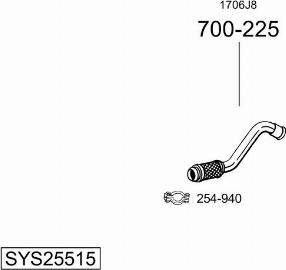 Bosal SYS25515 - Система выпуска ОГ autosila-amz.com