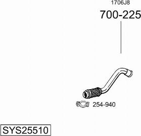 Bosal SYS25510 - Система выпуска ОГ autosila-amz.com