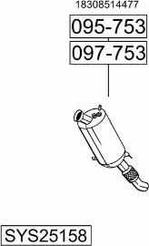 Bosal SYS25158 - Система выпуска ОГ autosila-amz.com