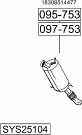 Bosal SYS25104 - Система выпуска ОГ autosila-amz.com