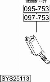 Bosal SYS25113 - Система выпуска ОГ autosila-amz.com