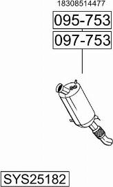 Bosal SYS25182 - Система выпуска ОГ autosila-amz.com