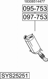 Bosal SYS25251 - Система выпуска ОГ autosila-amz.com