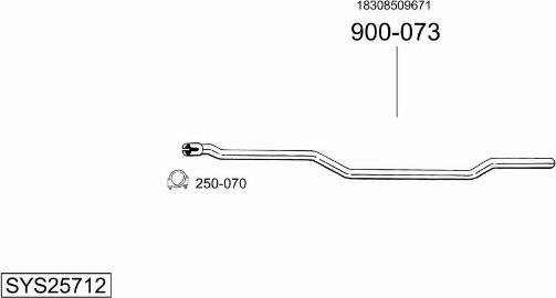 Bosal SYS25712 - Система выпуска ОГ autosila-amz.com