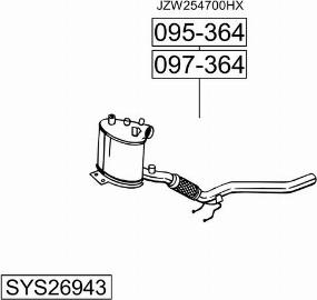 Bosal SYS26943 - Система выпуска ОГ autosila-amz.com