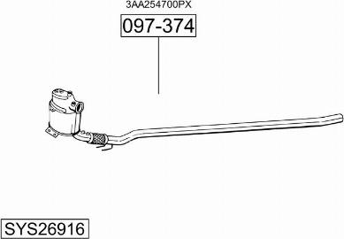 Bosal SYS26916 - Система выпуска ОГ autosila-amz.com