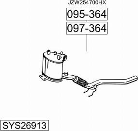 Bosal SYS26913 - Система выпуска ОГ autosila-amz.com