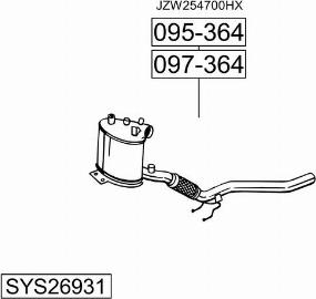 Bosal SYS26931 - Система выпуска ОГ autosila-amz.com