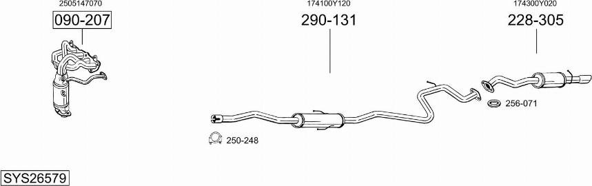 Bosal SYS26579 - Система выпуска ОГ autosila-amz.com