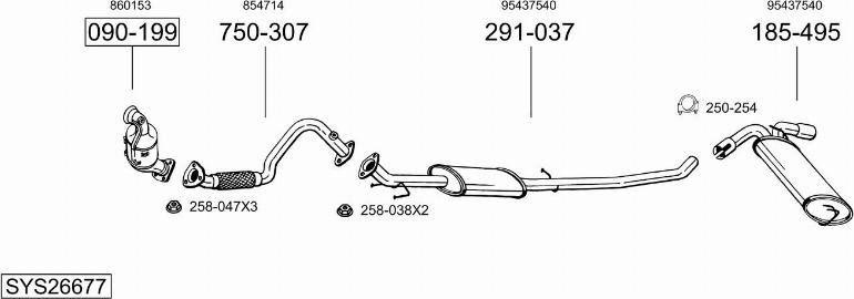 Bosal SYS26677 - Система выпуска ОГ autosila-amz.com