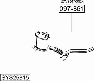 Bosal SYS26815 - Система выпуска ОГ autosila-amz.com