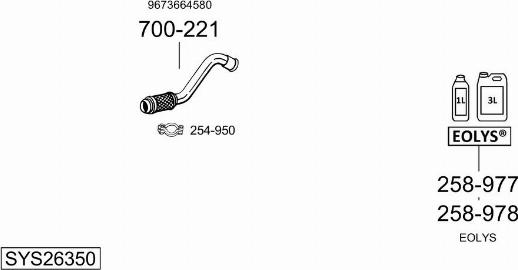 Bosal SYS26350 - Система выпуска ОГ autosila-amz.com