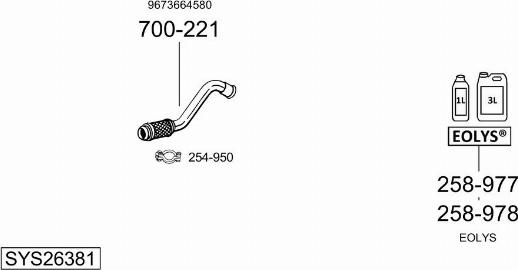 Bosal SYS26381 - Система выпуска ОГ autosila-amz.com