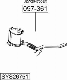 Bosal SYS26751 - Система выпуска ОГ autosila-amz.com