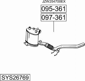 Bosal SYS26769 - Система выпуска ОГ autosila-amz.com