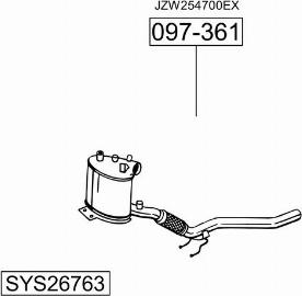 Bosal SYS26763 - Система выпуска ОГ autosila-amz.com