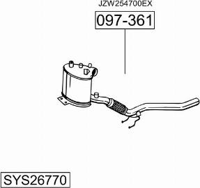 Bosal SYS26770 - Система выпуска ОГ autosila-amz.com