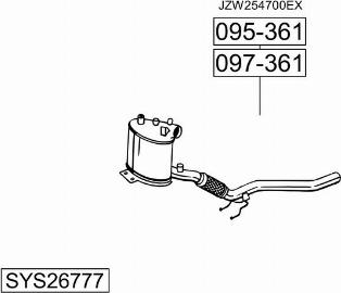 Bosal SYS26777 - Система выпуска ОГ autosila-amz.com