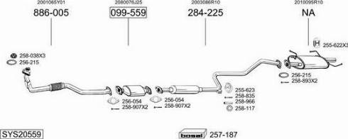 Bosal SYS20559 - Система выпуска ОГ autosila-amz.com