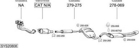 Bosal SYS20808 - Система выпуска ОГ autosila-amz.com