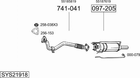 Bosal SYS21918 - Система выпуска ОГ autosila-amz.com