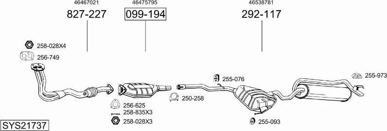 Bosal SYS21737 - Система выпуска ОГ autosila-amz.com