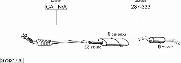 Bosal SYS21720 - Система выпуска ОГ autosila-amz.com