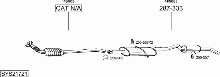 Bosal SYS21721 - Система выпуска ОГ autosila-amz.com