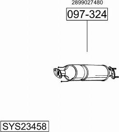 Bosal SYS23458 - Система выпуска ОГ autosila-amz.com
