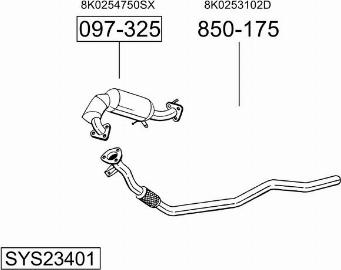 Bosal SYS23401 - Система выпуска ОГ autosila-amz.com