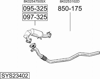 Bosal SYS23402 - Система выпуска ОГ autosila-amz.com