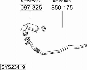 Bosal SYS23419 - Система выпуска ОГ autosila-amz.com