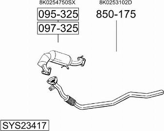 Bosal SYS23417 - Система выпуска ОГ autosila-amz.com