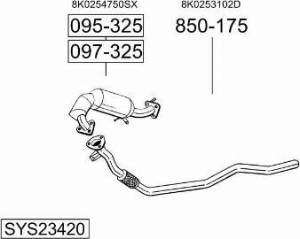 Bosal SYS23420 - Система выпуска ОГ autosila-amz.com