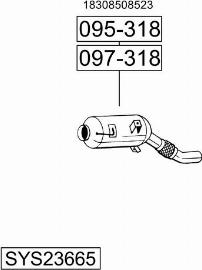 Bosal SYS23665 - Система выпуска ОГ autosila-amz.com