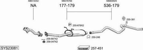 Bosal SYS23081 - Система выпуска ОГ autosila-amz.com