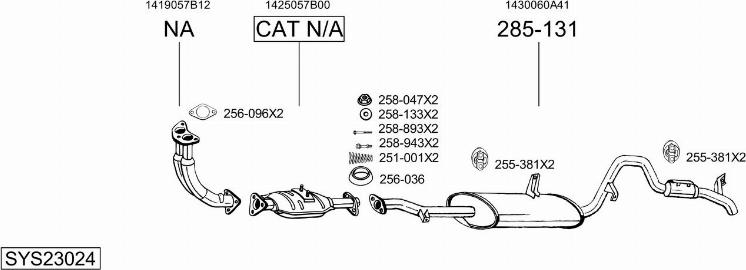 Bosal SYS23024 - Система выпуска ОГ autosila-amz.com