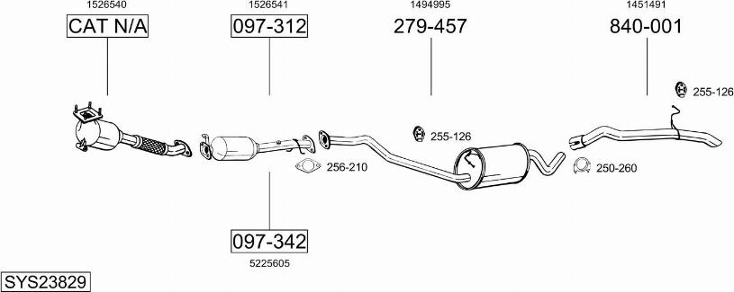 Bosal SYS23829 - Система выпуска ОГ autosila-amz.com