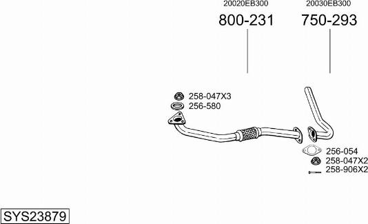 Bosal SYS23879 - Система выпуска ОГ autosila-amz.com