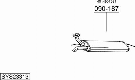 Bosal SYS23313 - Система выпуска ОГ autosila-amz.com