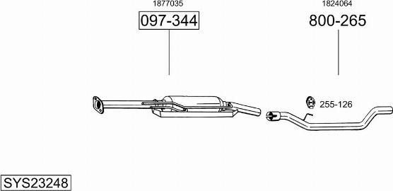 Bosal SYS23248 - Система выпуска ОГ autosila-amz.com