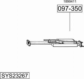 Bosal SYS23267 - Система выпуска ОГ autosila-amz.com