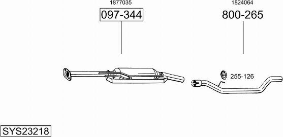 Bosal SYS23218 - Система выпуска ОГ autosila-amz.com